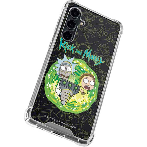 Adult Swim Rick and Morty Portal Travel Galaxy S23 FE Clear Case